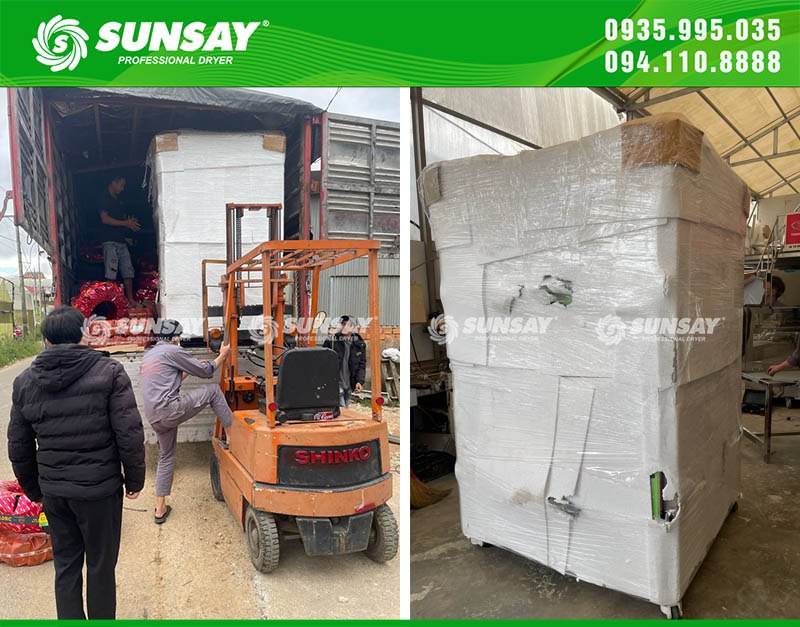 Vận chuyển máy sấy lạnh 40 khay SUNSAY thành công đến tay khách hàng