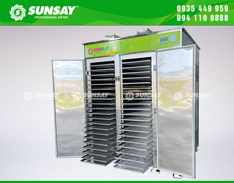 Máy sấy lạnh chanh vỏ xanh có công suất lớn sấy được 400kg đến 500kg 1 mẻ