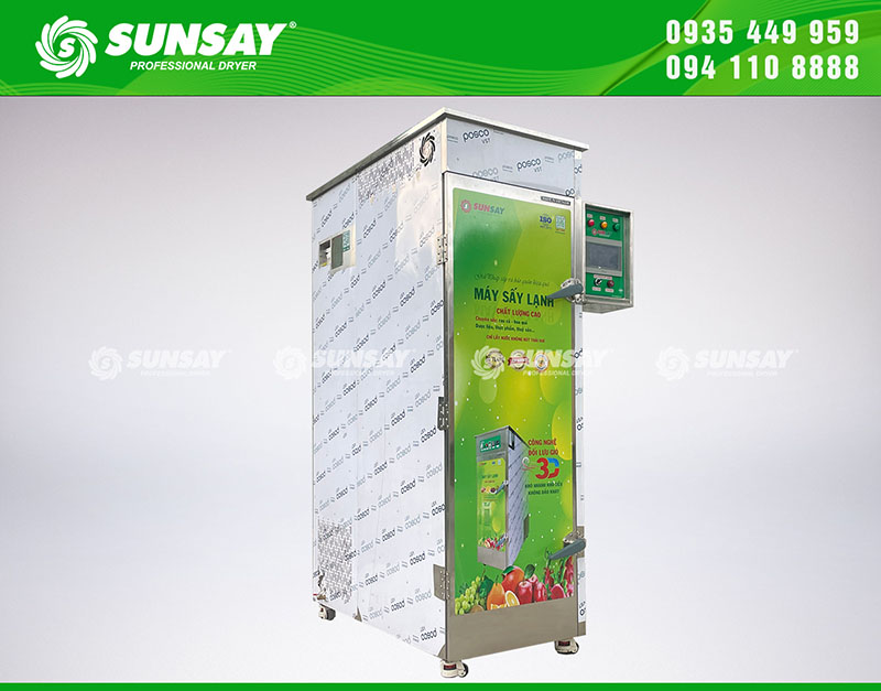 Máy sấy SUNSAY nổi bật nhờ công nghệ đối lưu gió 3D – một bước tiến quan trọng giúp quá trình sấy diễn ra đồng đều, không cần đảo trở thủ công