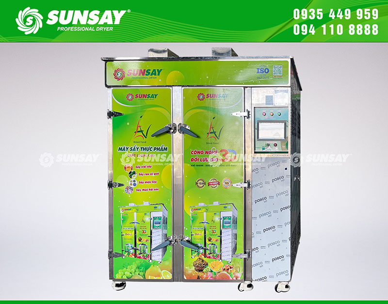 Máy sấy lạnh bột quế có thiết kế đẹp, đa năng là thiết bị cần thiết trong các nhà máy chế biến trái cây lớn