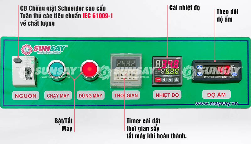 Bảng điều khiển máy sấy lạnh