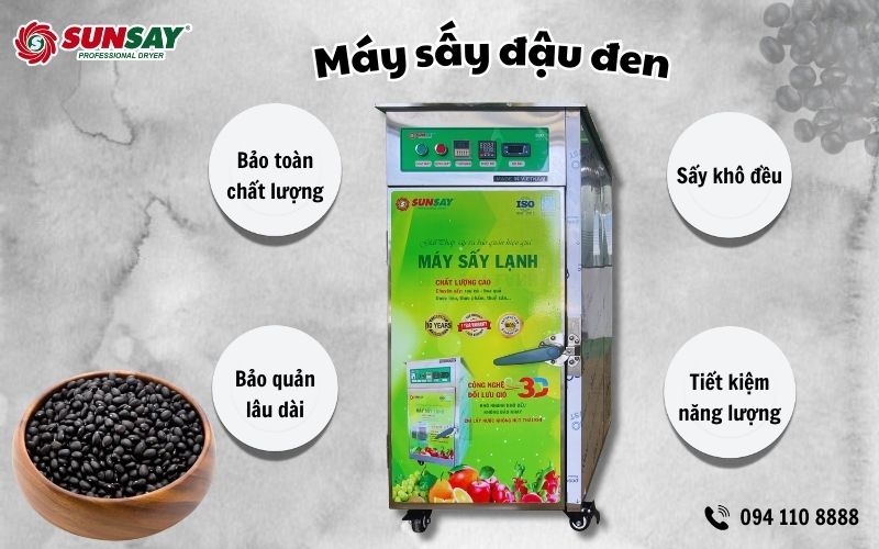 Máy sấy đậu đen