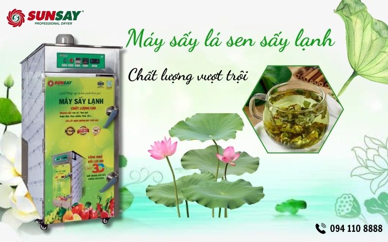 Máy sấy lá sen sấy lạnh