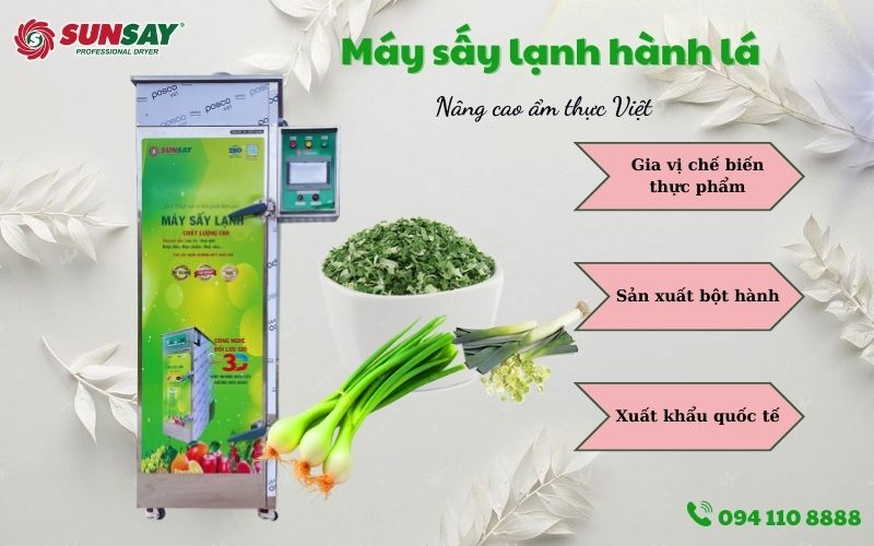 Máy sấy lạnh hành lá