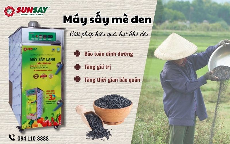 Máy sấy mè đen