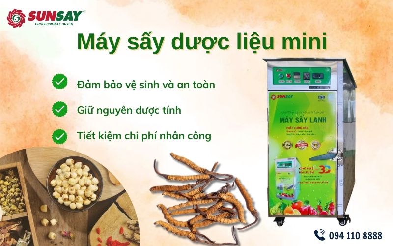 Máy sấy dược liệu mini