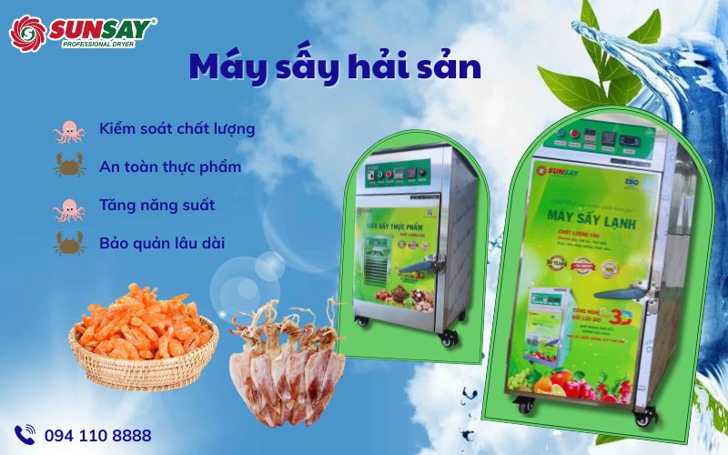 Máy sấy hải sản