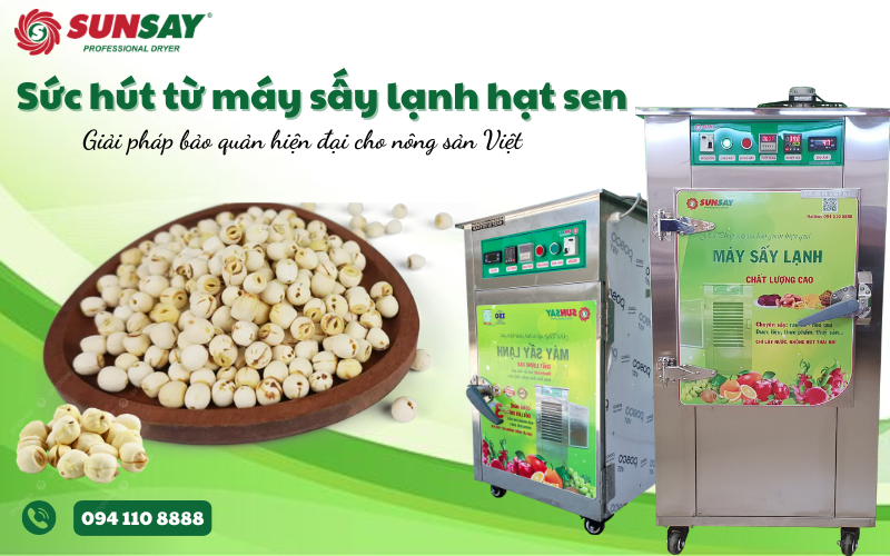 Máy sấy lạnh hạt sen