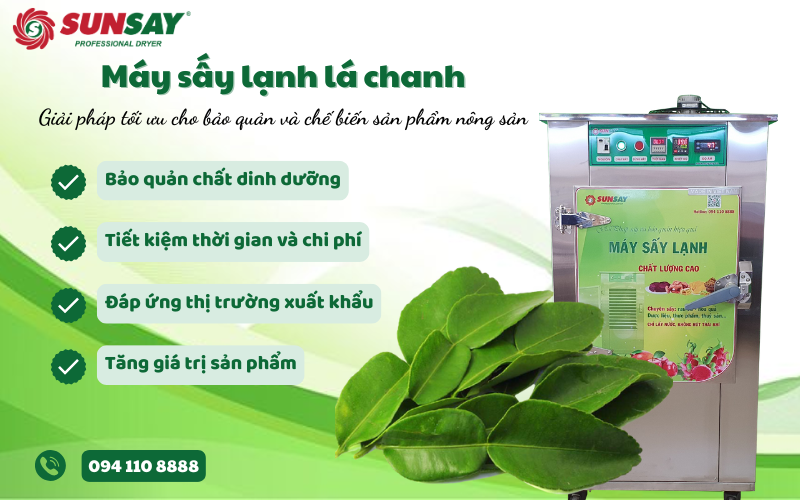 Máy sấy lạnh lá chanh