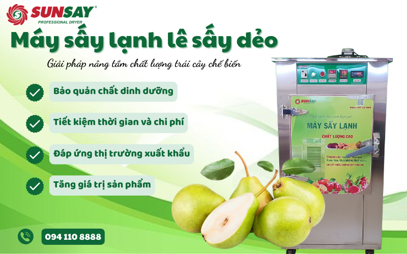 Máy sấy lạnh lê sấy dẻo