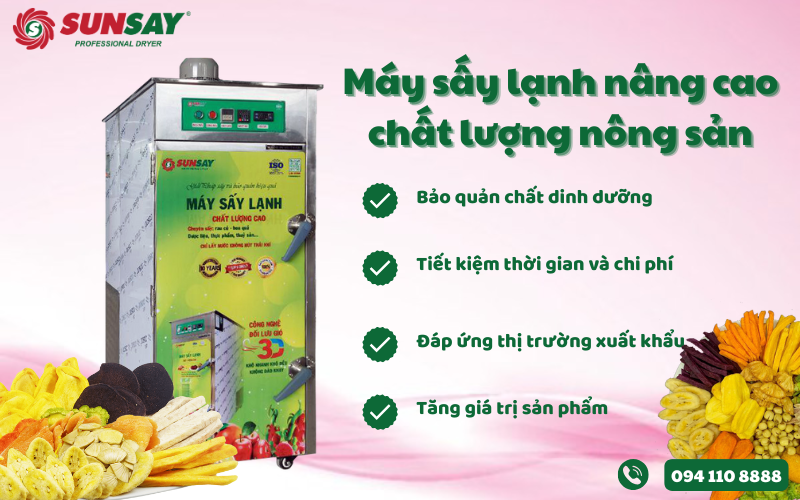 Máy sấy lạnh nâng cao chất lượng nông sản