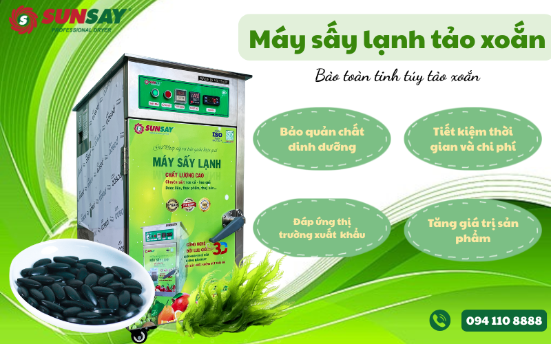 Máy sấy lạnh tảo xoắn