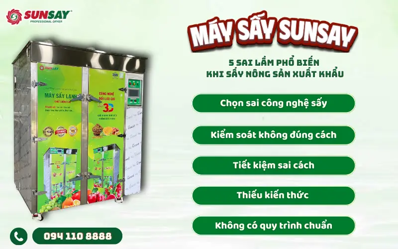 5 sai lầm phổ biến khi sấy nông sản xuất khẩu