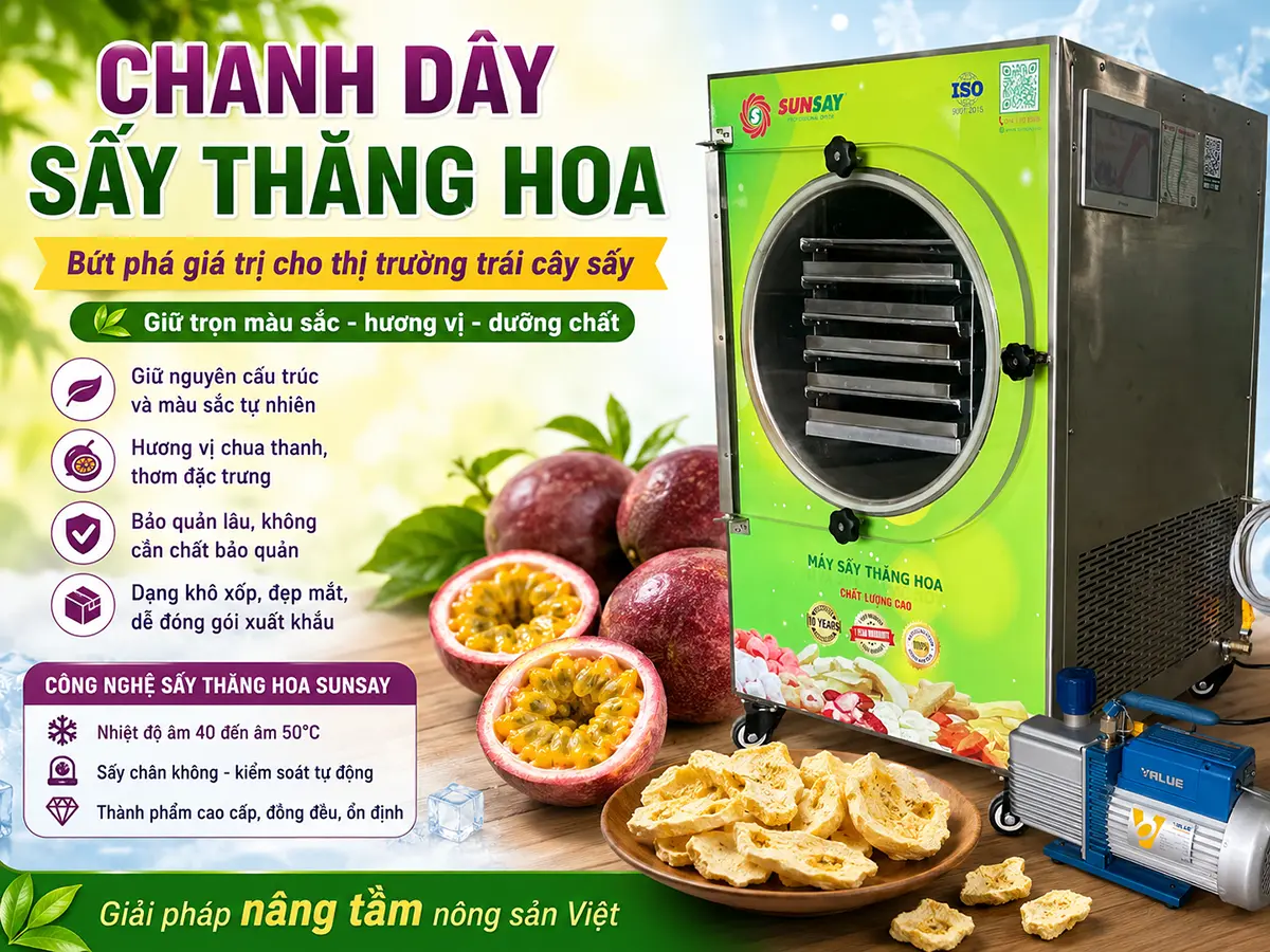 Chanh dây sấy thăng hoa - Sản phẩm giá trị cao