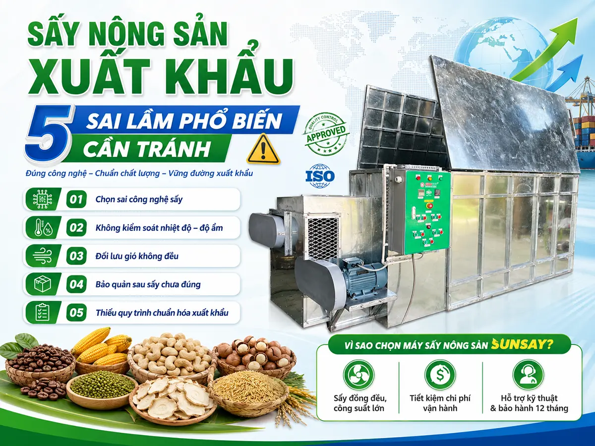 Sấy nông sản xuất khẩu
