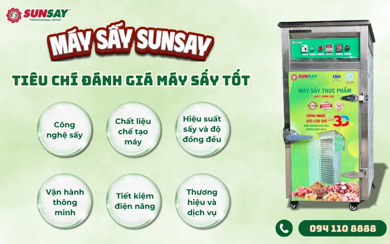 Một số tiêu chí đánh giá máy sấy thực phẩm loại nào tốt hiện nay