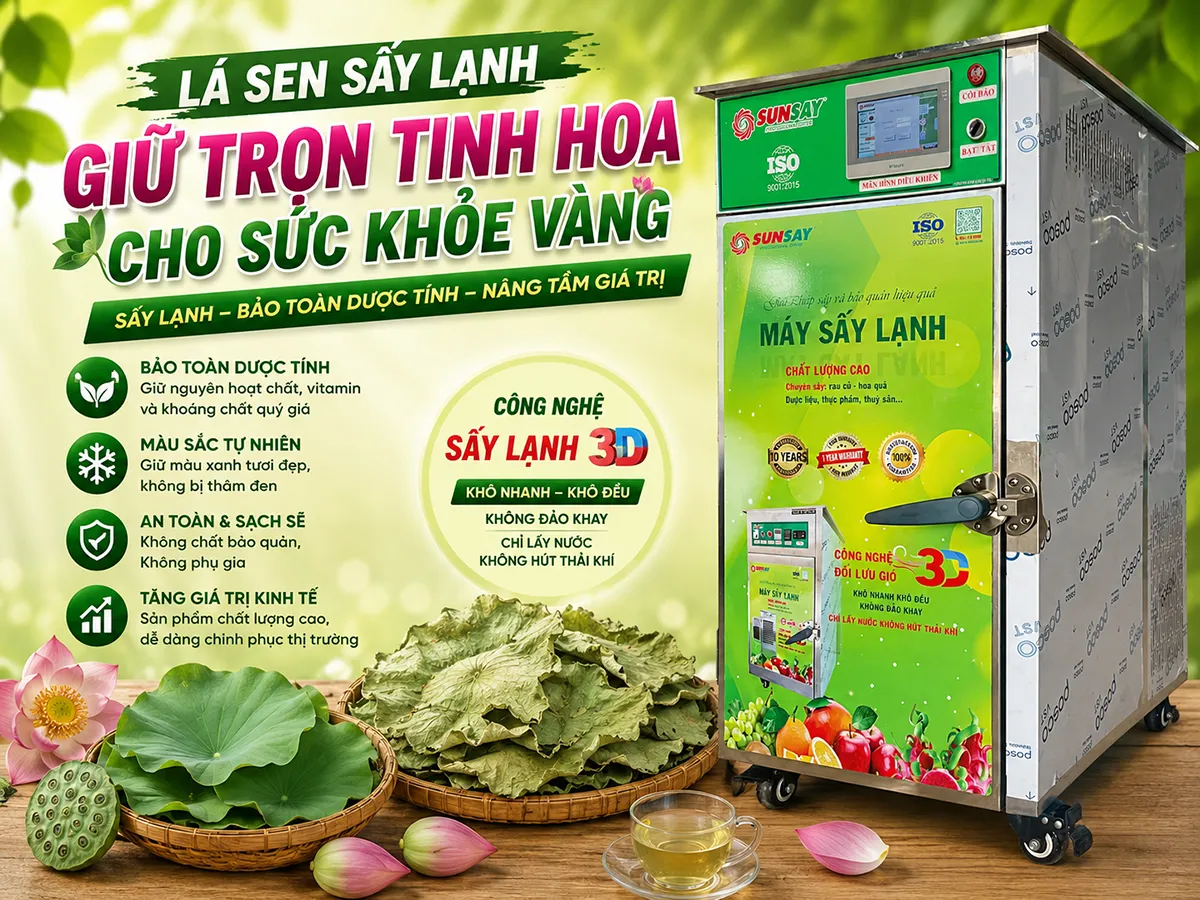Lá sen sấy lạnh