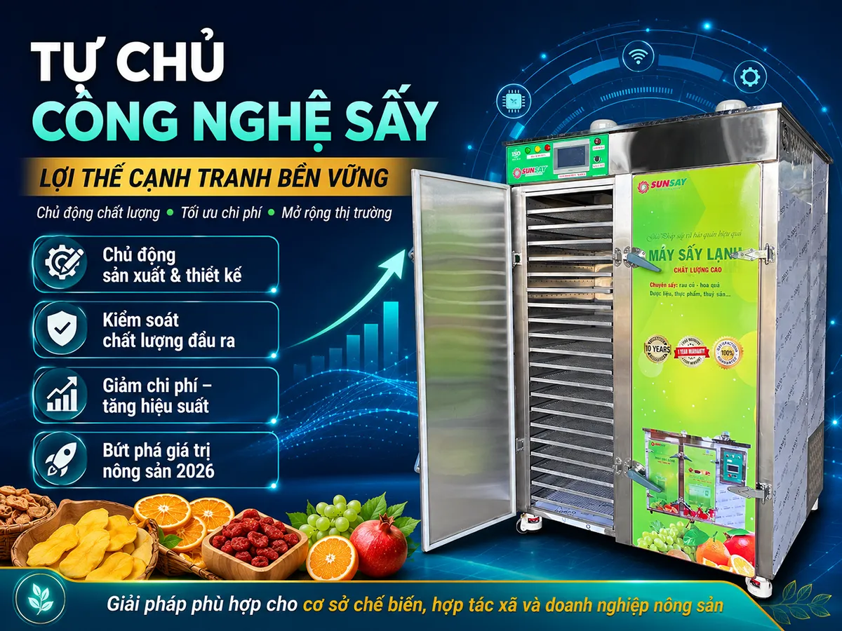 Lợi thế cạnh tranh từ việc tự chủ công nghệ sấy