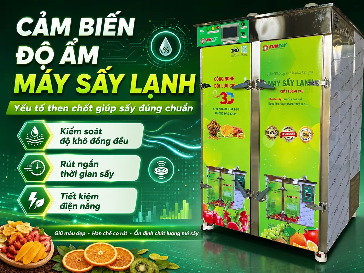 Cảm biến độ ẩm máy sấy lạnh và vai trò quan trọng trong tối ưu hóa quy trình sấy