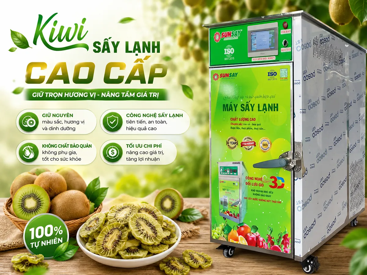 Khám phá quy trình tạo ra kiwi sấy lạnh cao cấp chuẩn xuất khẩu